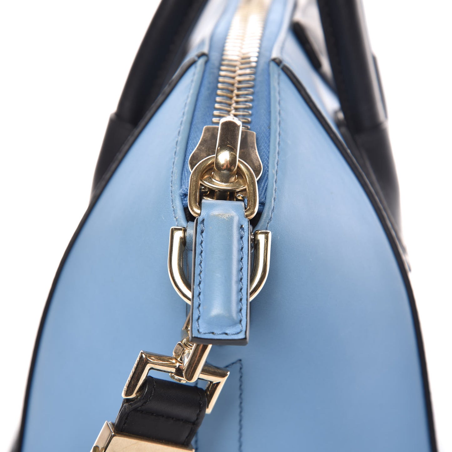 Smooth Calfskin Small Bi-Color Antigona Blue Black