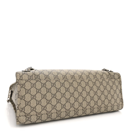Balenciaga X GUCCI GG Supreme Monogram Neo Classic Silver Hardware City Beige Ebony 5 of 11