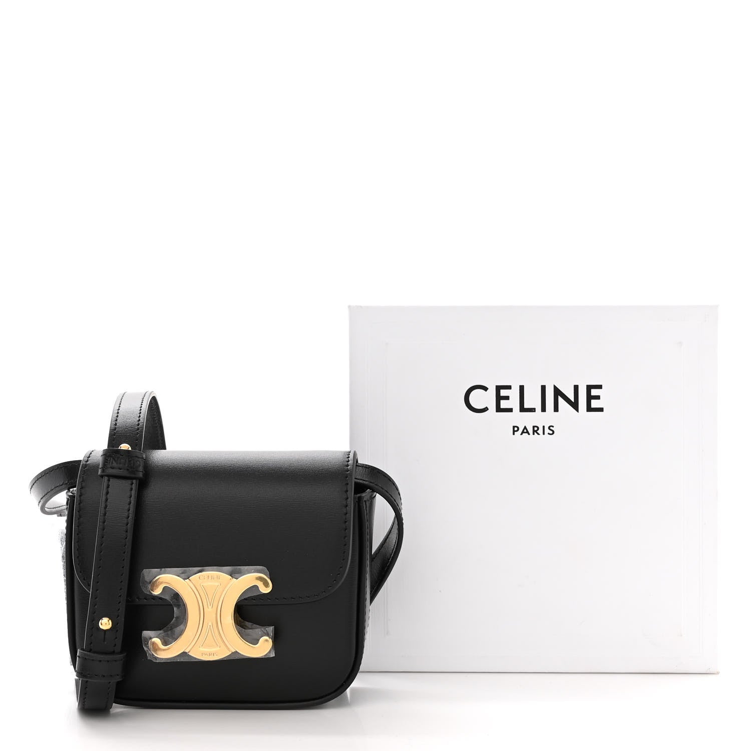 Celine Shiny Calfskin Mini Triomphe Black 12 of 12
