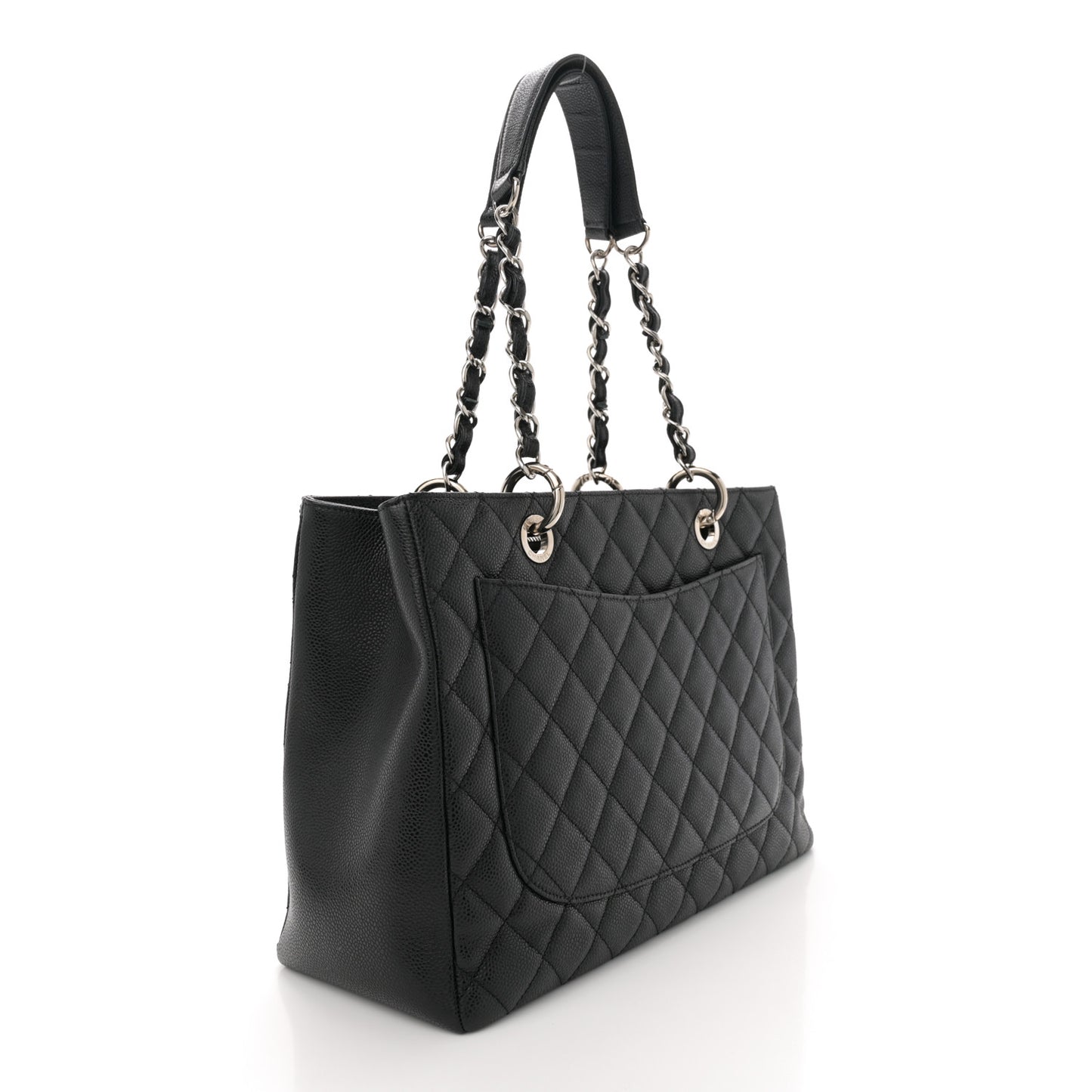 Caviar Quilted Grand Shopping Tote GST Black