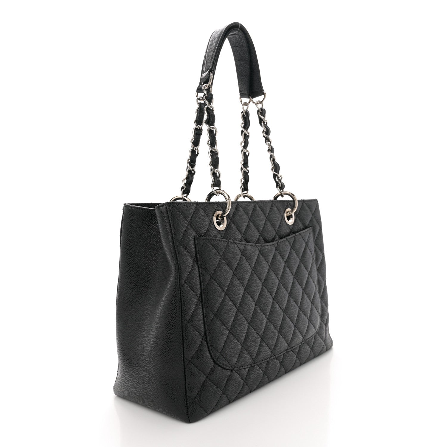 Chanel Caviar Quilted Grand Shopping Tote GST Black 3 of 10