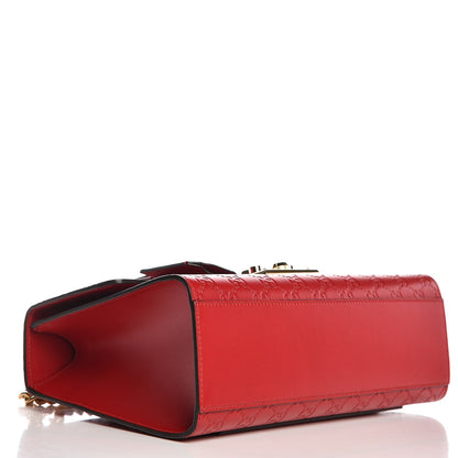 Gucci Guccissima Medium Padlock Shoulder Bag Hibiscus Red 4 of 10