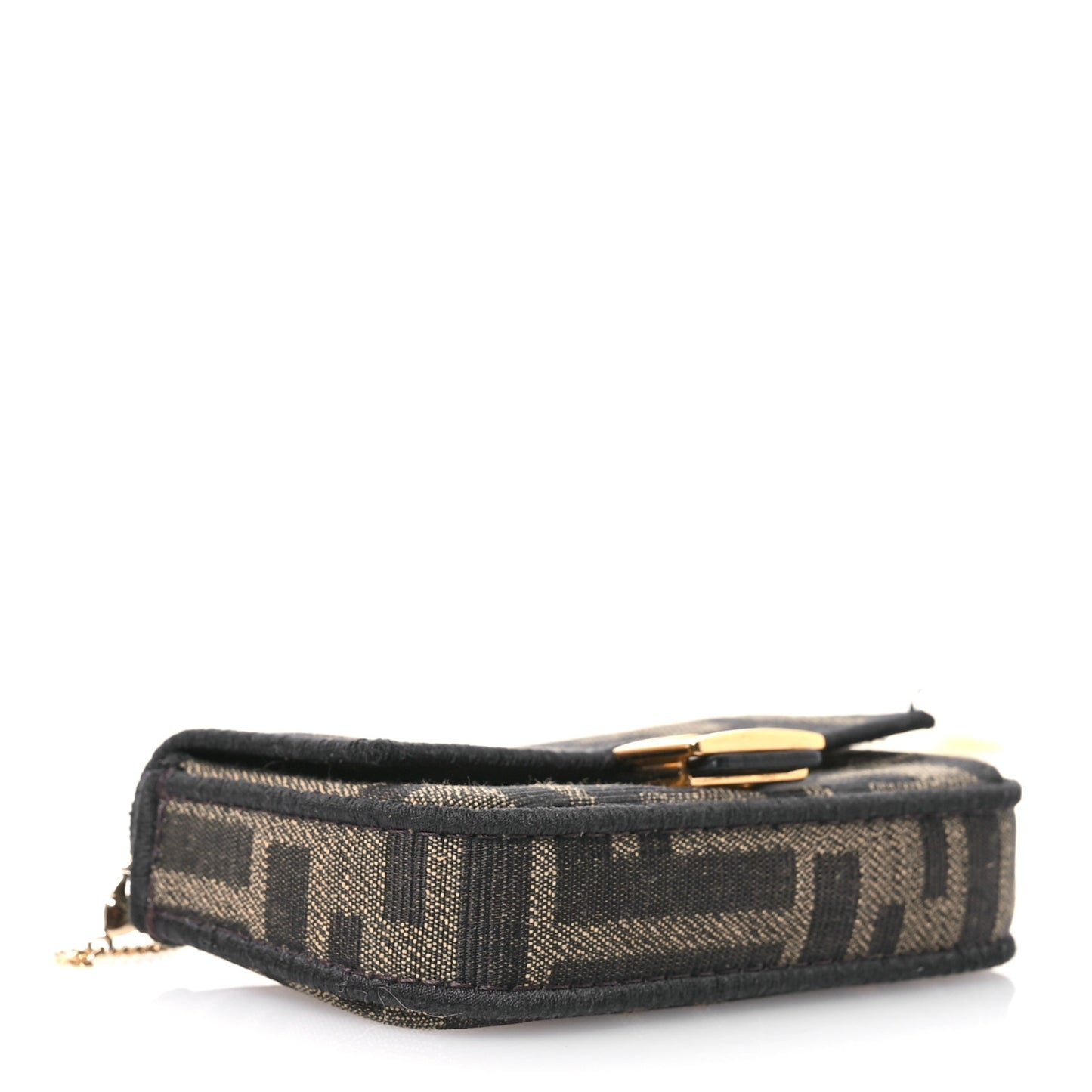 Fabric Jacquard FF 1974 Nano Baguette Charm Tobacco Moro Black