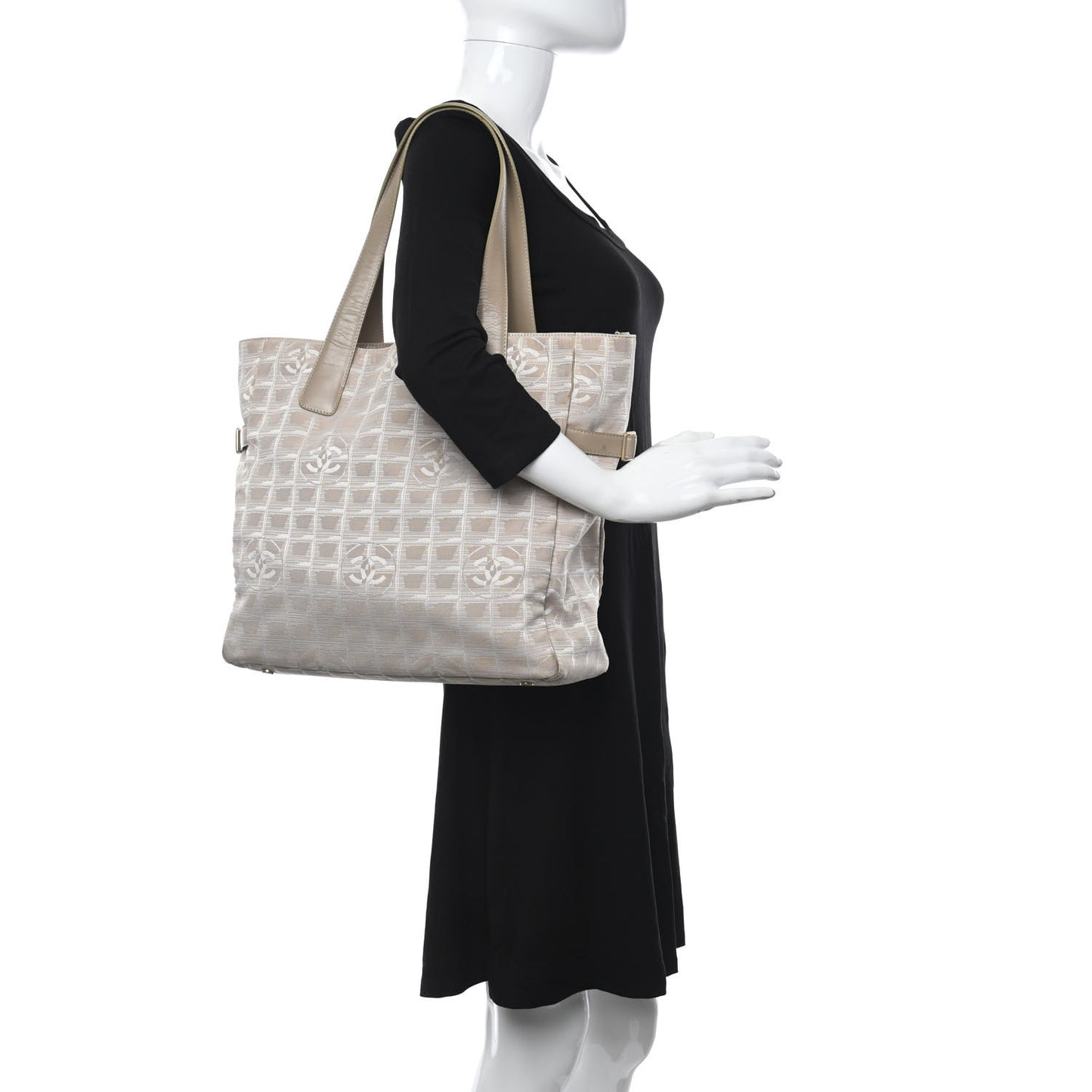 Nylon Travel Large Tote Beige