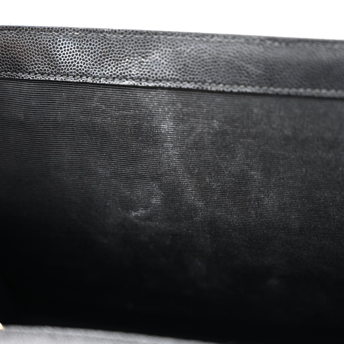 Grain De Poudre Matelasse Chevron Large Monogram Satchel Black