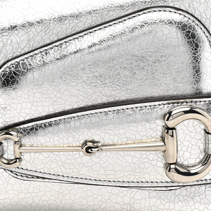 Gucci Metallic Demetra Small Horsebit 1955 Asymmetric Shoulder Bag Silver 8 of 10