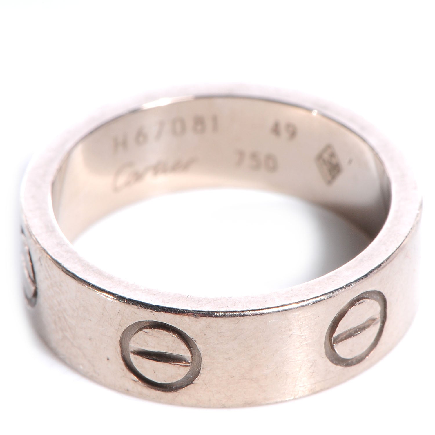 Cartier 18k White Gold 5mm Love Ring Size 49 US 4.75 1 of 5