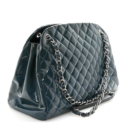 Chanel Patent Quilted Large Just Mademoiselle Bowling Bag Dark Blue 3 of 10