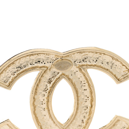 Chanel Metal Crystal CC Earrings Gold 4 of 4