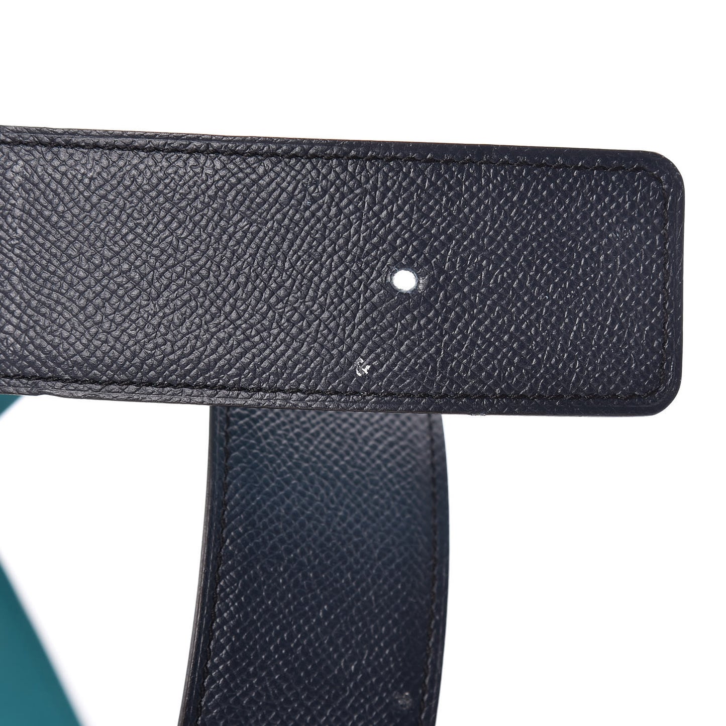 Epsom 42mm Constance H Belt 100 Bleu Paon Bleu Obscur