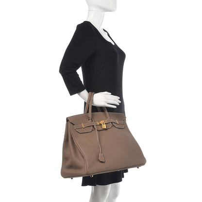Hermes Togo Birkin 40 Etoupe 2 of 39