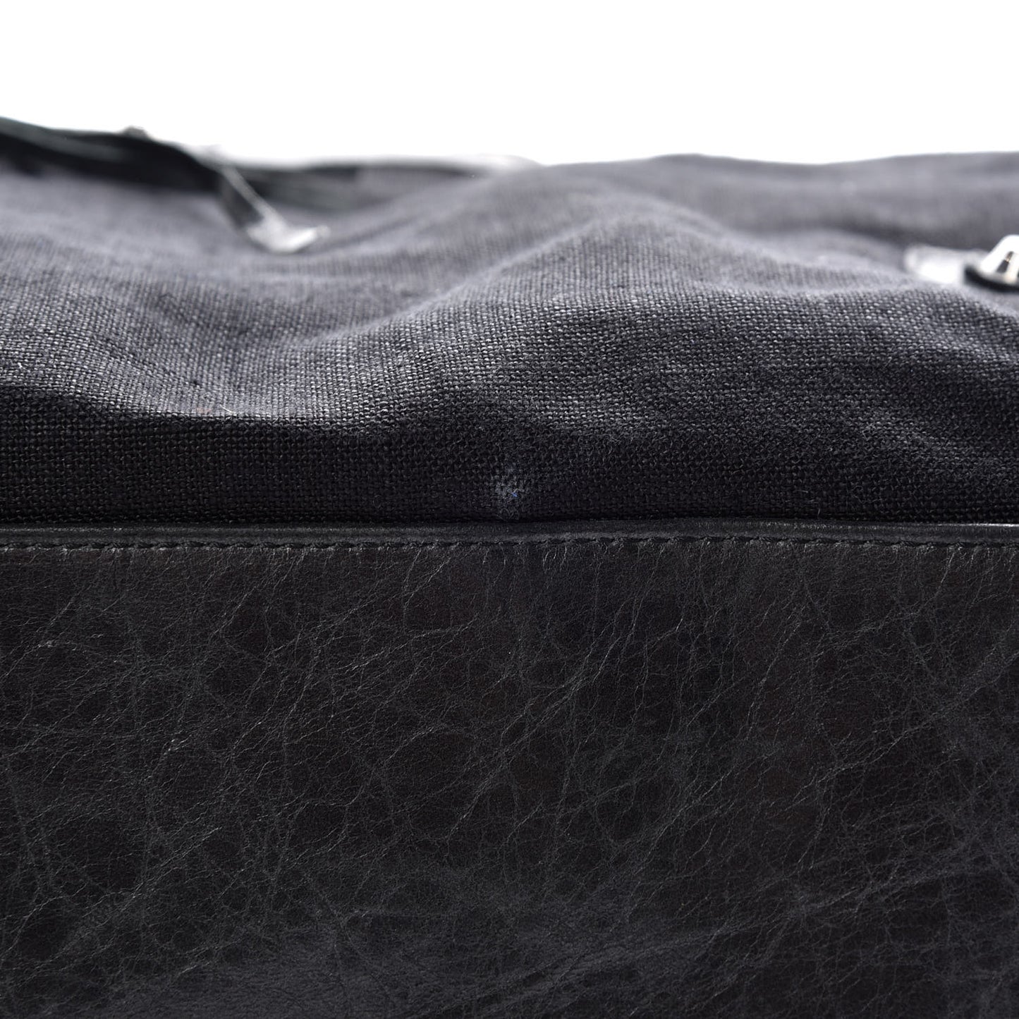 Chevre Canvas Classic Silver Hardware Weekender Black