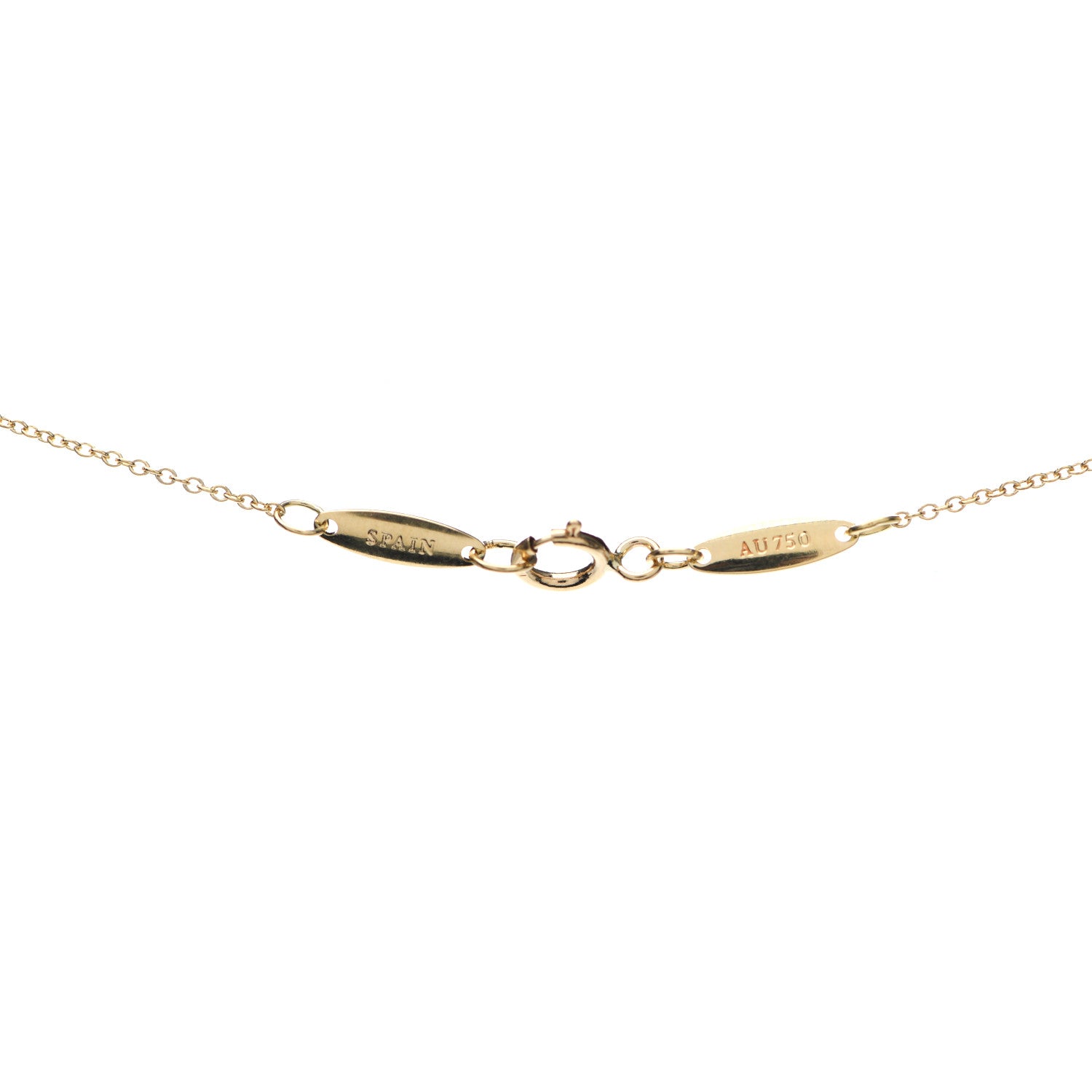 Tiffany 18K Yellow Gold 7mm Elsa Peretti Bean Pendant Necklace 4 of 5