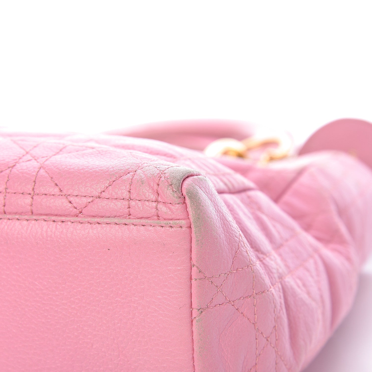 Christian Dior Grained Calfskin Cannage Medium Lady Dior Pink 19 of 22