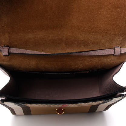 Burberry Derby Calfskin House Check Small Macken Crossbody Bag Pale Orchid 5 of 9