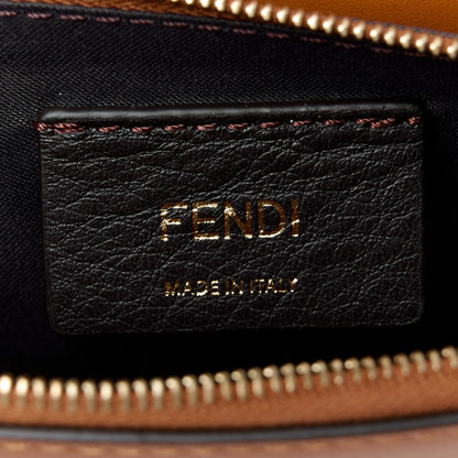 Fendi Vitello King Tamponato Logo Embossed Medium Wallet On Chain Cuoio 7 of 11