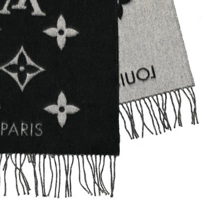 Louis Vuitton Cashmere Monogram Reykjavik Scarf Black 3 of 4