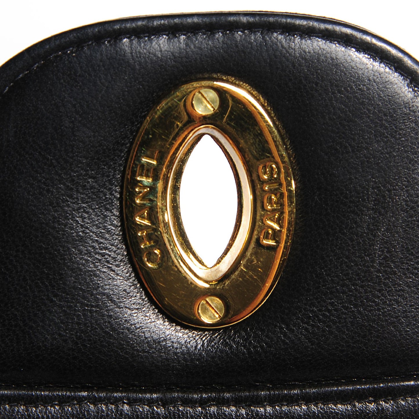 Lambskin Quilted Jumbo Flap Black