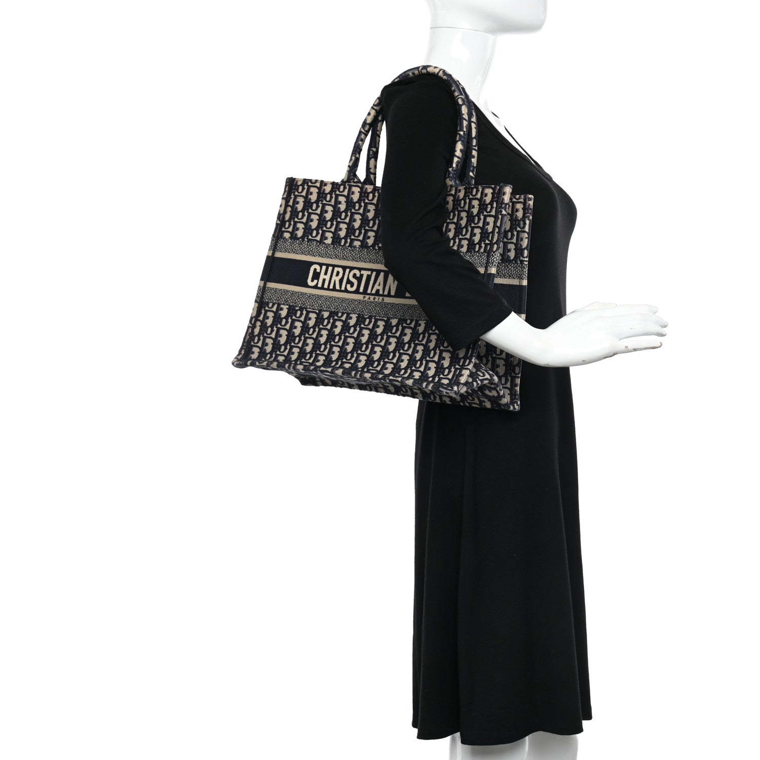 Christian Dior Oblique Medium Book Tote Blue Multicolor 2 of 11