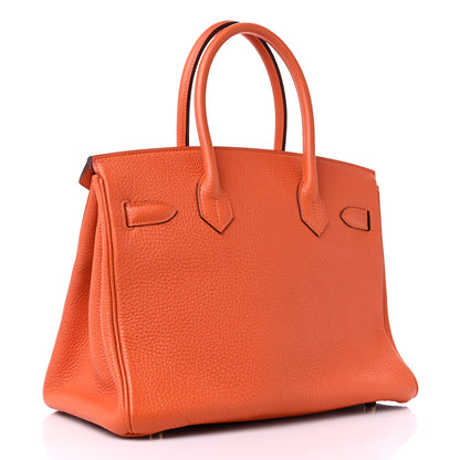 Hermes Togo BIRKIN 30 Orange 3 of 9