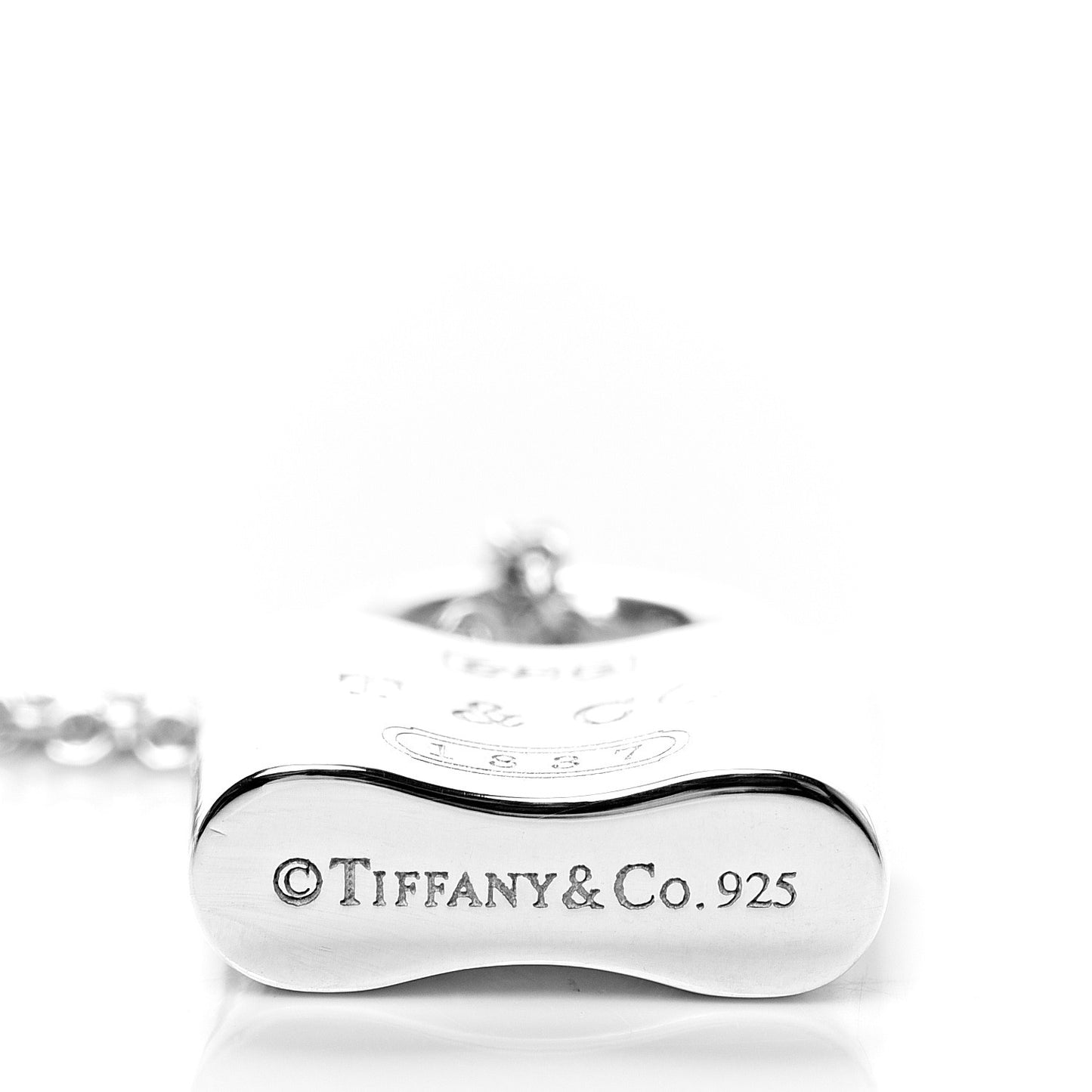 Sterling Silver 1837 Lock Charm Pendant Necklace