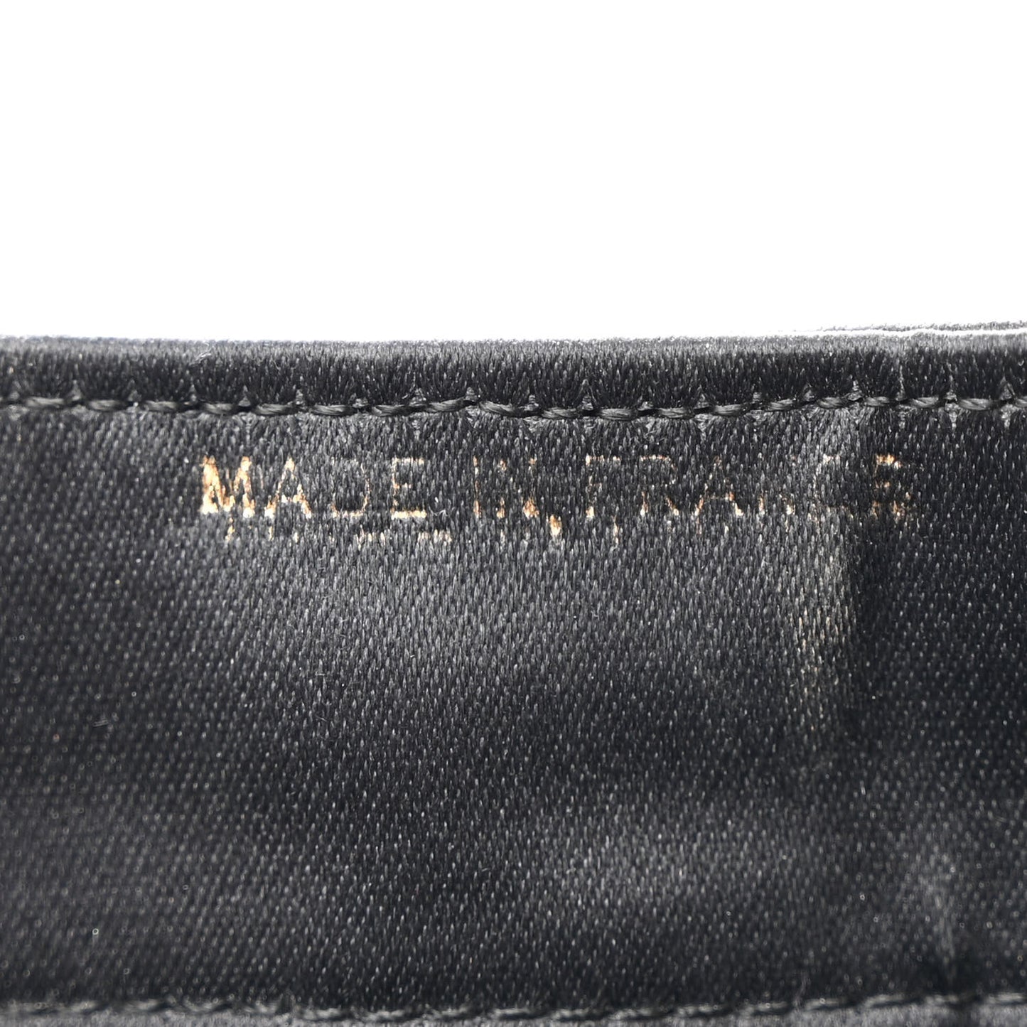 Satin Quilted Crystal CC Shoulder Bag Black