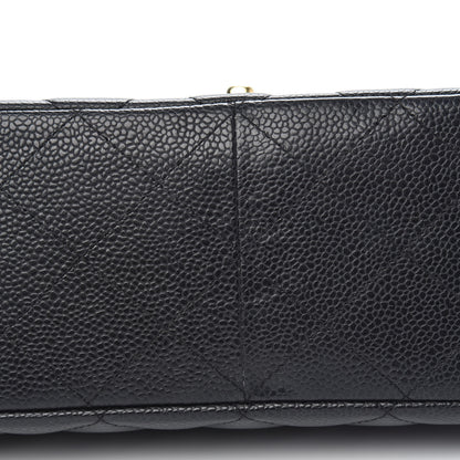Chanel Caviar Quilted Jumbo Single Flap Black 9 of 15