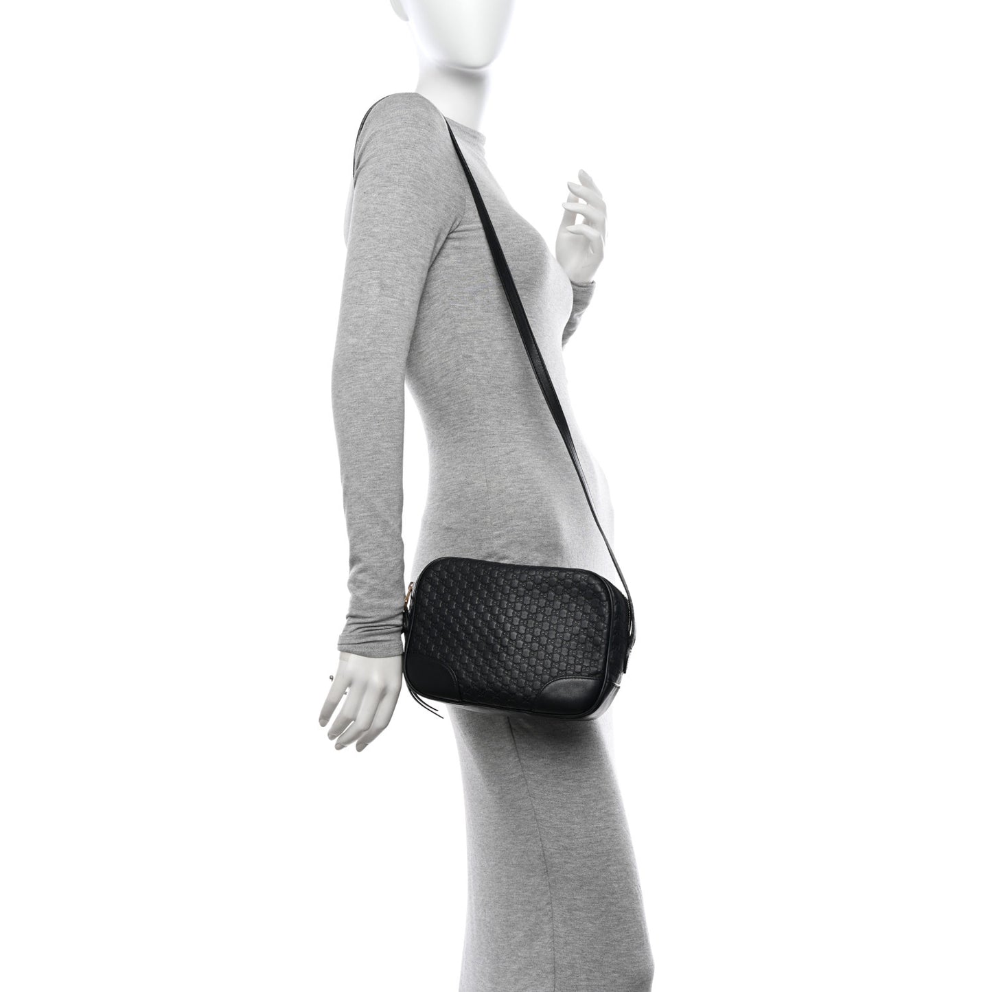 Microguccissima Mini Bree Messenger Bag Black