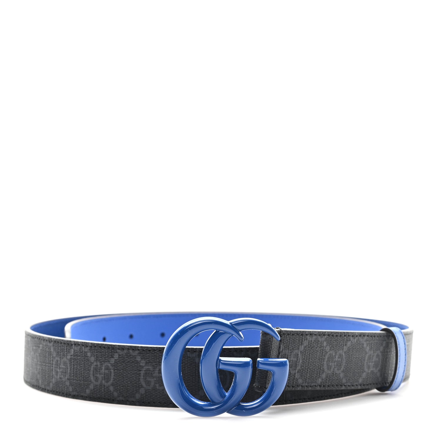 Gucci GG Supreme Monogram Plutone Calfskin Enamel Double G 30mm