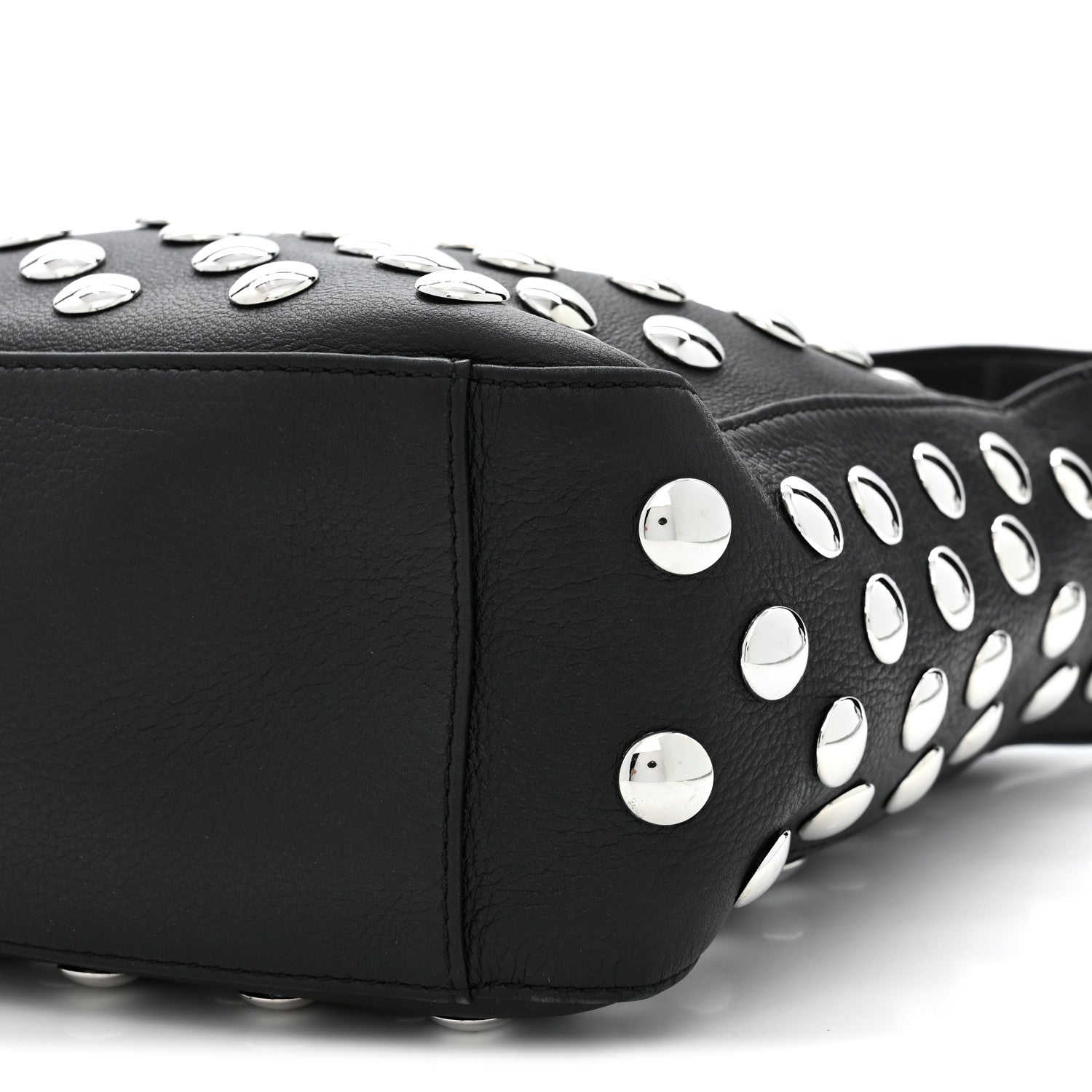 Khaite Pebbled Sport Calfskin Studded Elena Black 9 of 9
