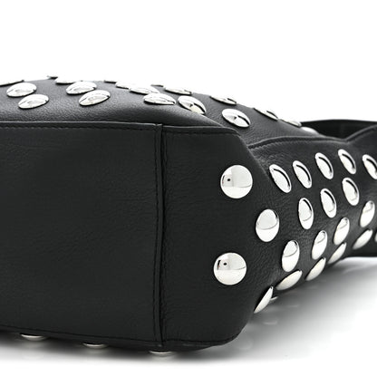 Khaite Pebbled Sport Calfskin Studded Elena Black 9 of 9