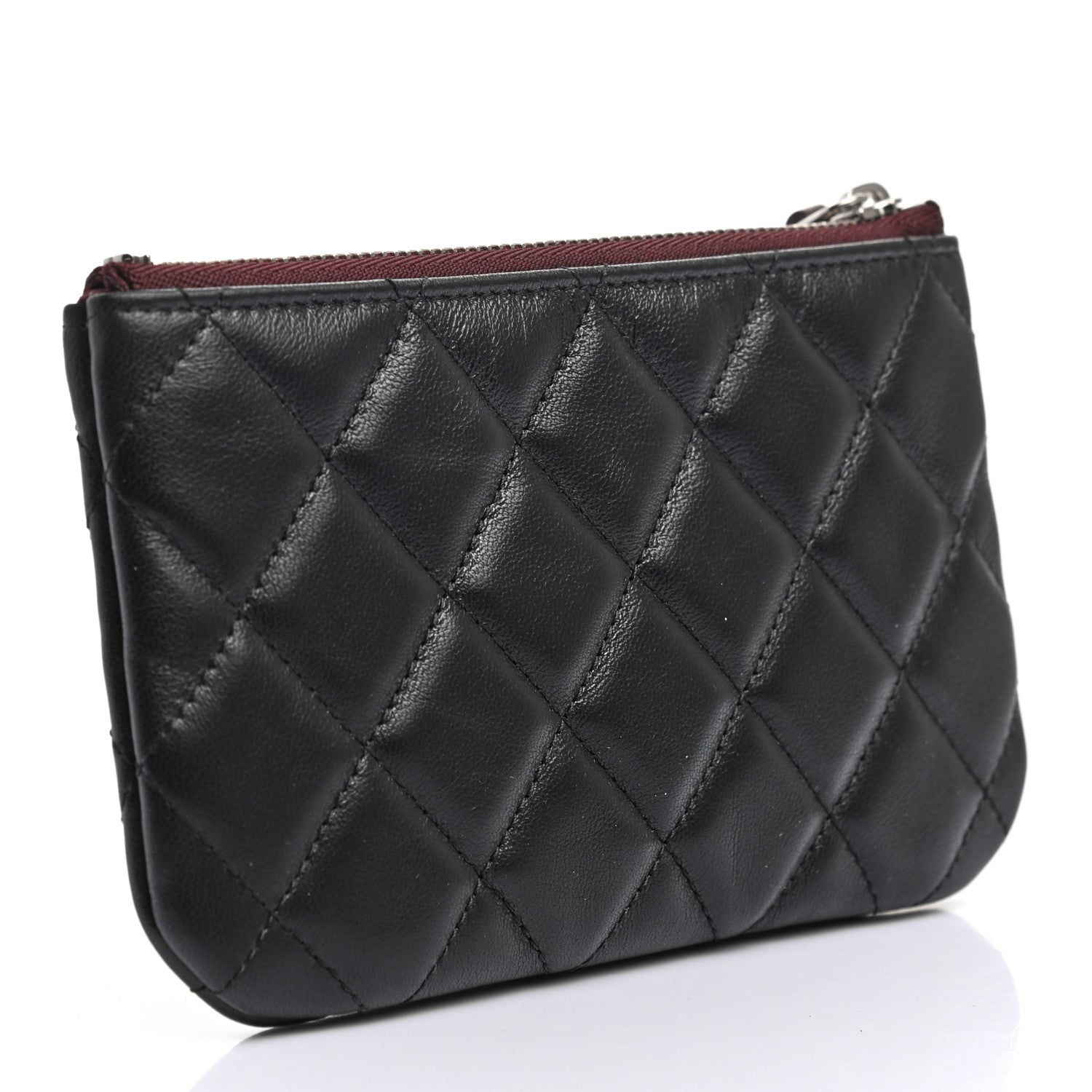 Chanel Lambskin Quilted Small Cosmetic Case Black 3 of 7