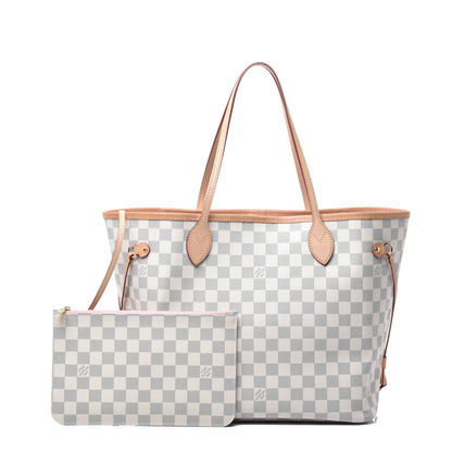 Louis Vuitton Damier Azur Neo Neverfull MM Rose Ballerine 1 of 8