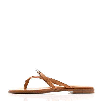 Hermes Calfskin Miss Sandals 38 Naturel 1 of 10