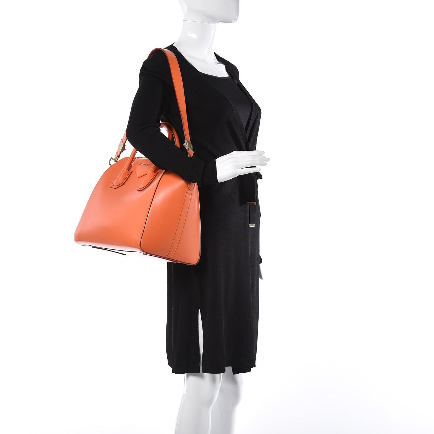 Shiny Lord Calfskin Medium Antigona Orange