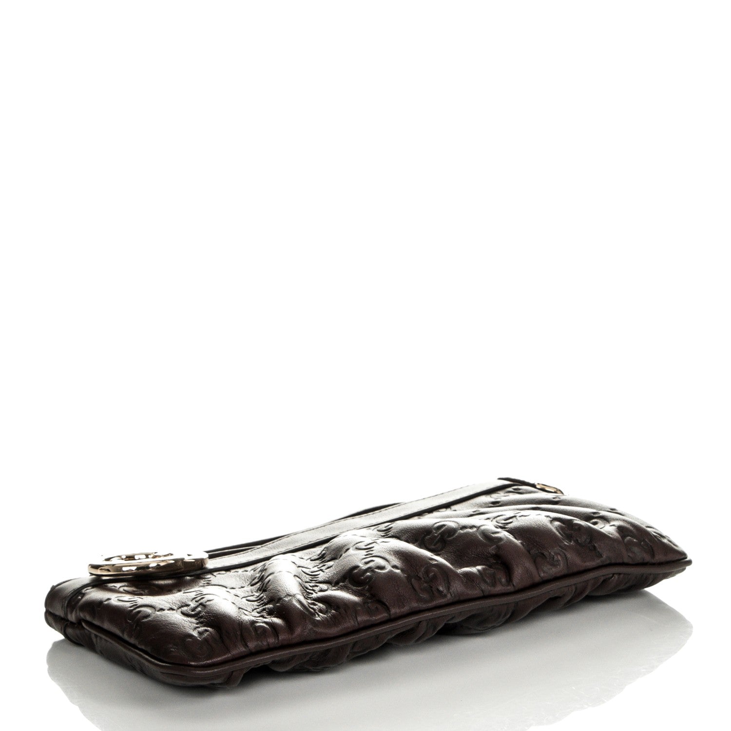 Gucci Guccissima Signature New Britt Wristlet Chocolate 4 of 8