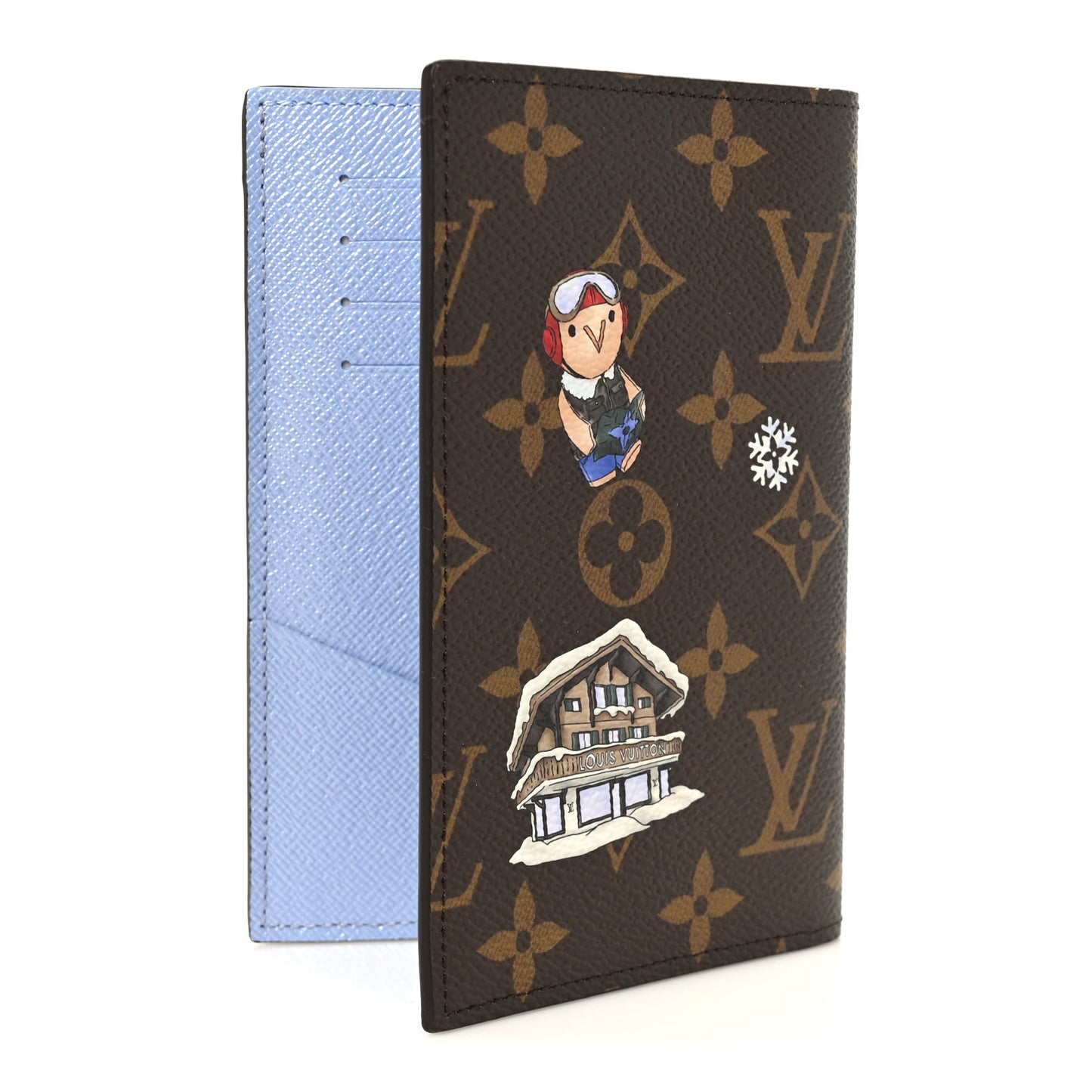 Monogram 2026 Christmas Animation Passport Cover Blue Frost