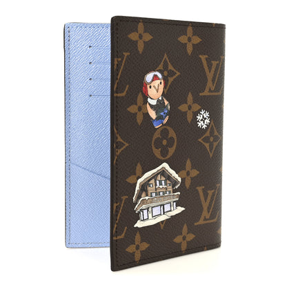Louis Vuitton Monogram 2026 Christmas Animation Passport Cover Blue Frost 3 of 9
