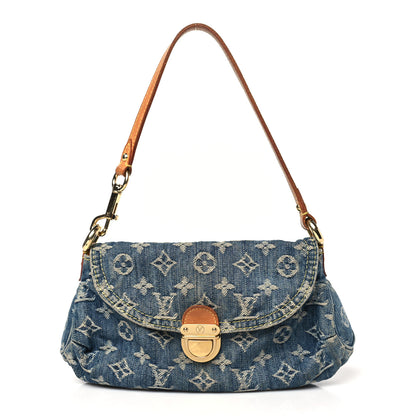 Louis Vuitton Monogram Denim Mini Pleaty Blue 1 of 9