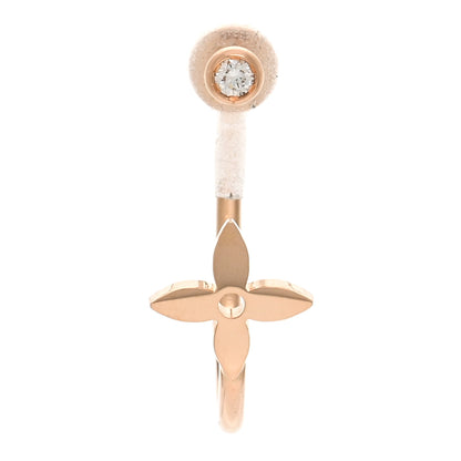 Louis Vuitton 18K Pink Gold Diamond Idylle Blossom Hoop Single Earring 1 of 3