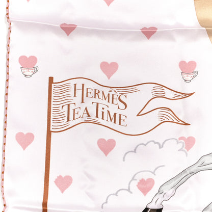 Hermes Silk Hermes Tea Time Scarf 70 Rose Pale Beige 5 of 6