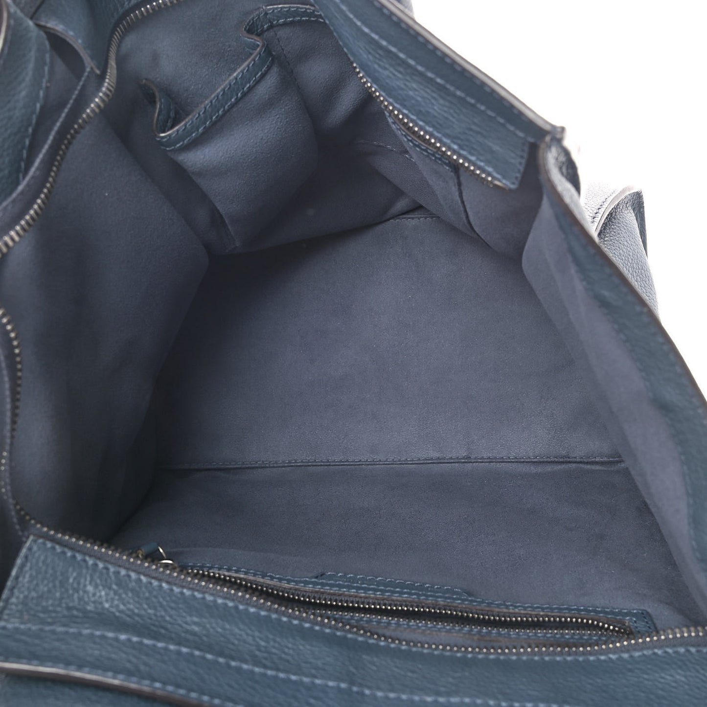 Drummed Calfskin Mini Luggage Blue