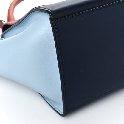 Celine Smooth Calfskin Small Tri-Color Trapeze Pale Blue 8 of 9