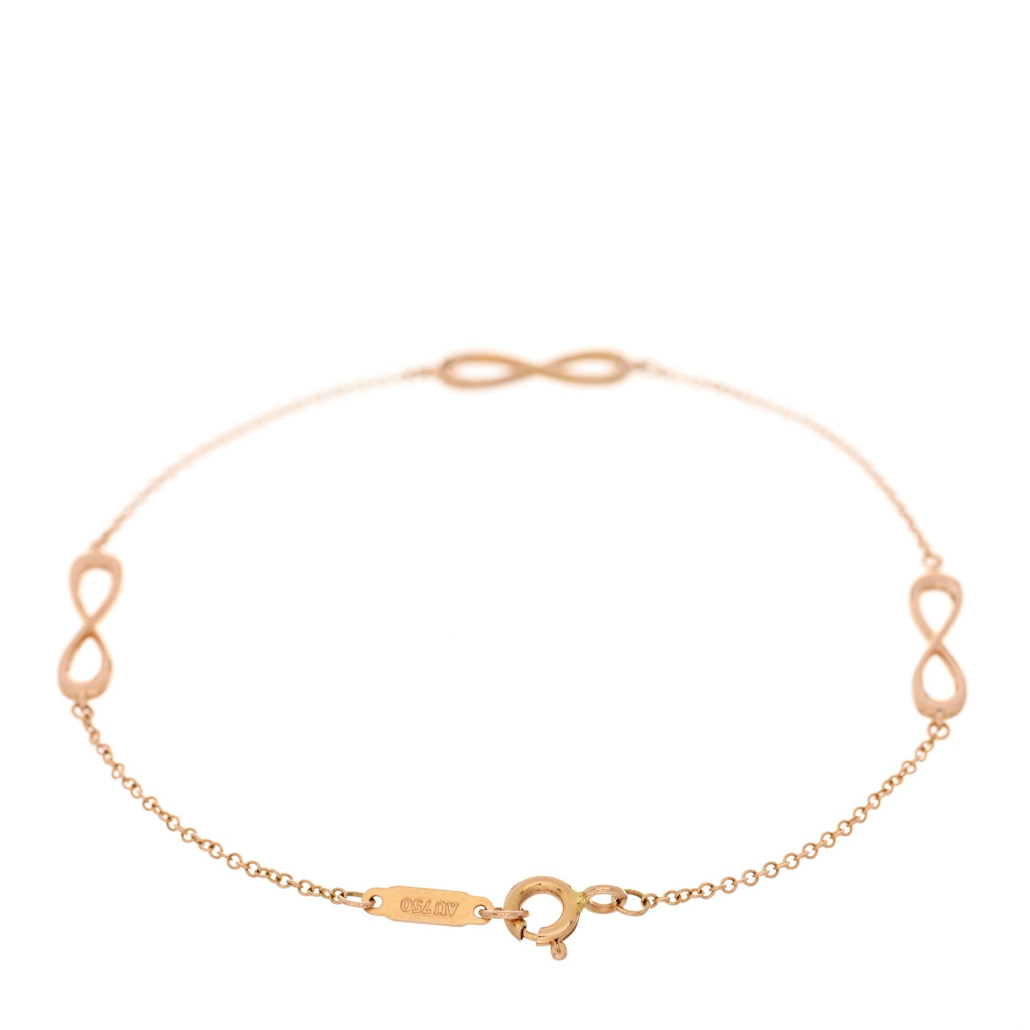 Tiffany 18K Rose Gold Infinity Endless Bracelet 2 of 4