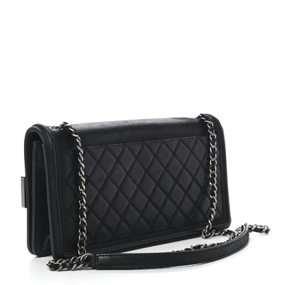 Chanel Iridescent Calfskin Marble Plexiglass Horizontal Boy Brick Flap Dark Khaki 2 of 9