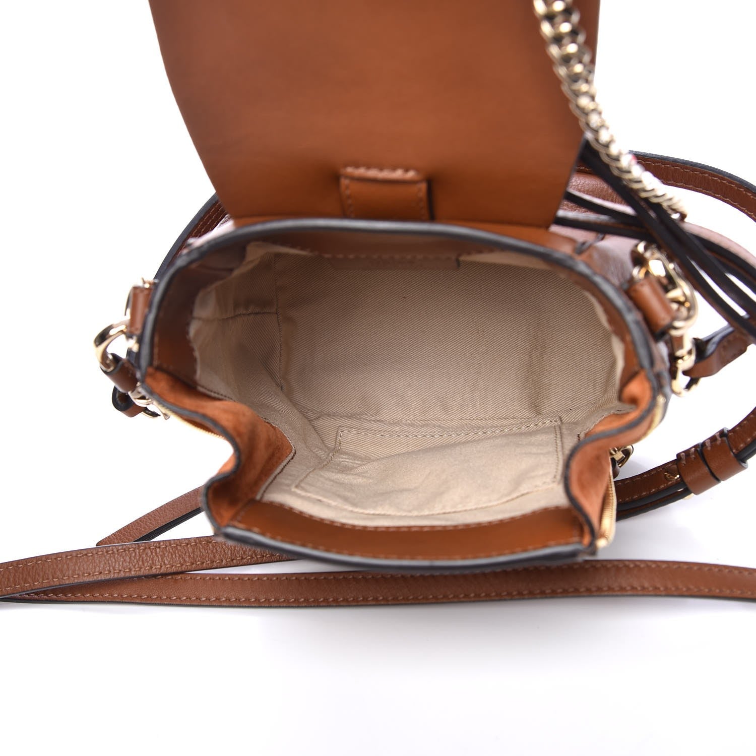 Chloe Suede Calfskin Mini Faye Backpack Tan 5 of 9