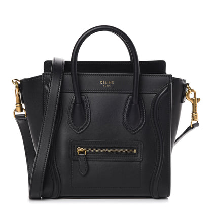 Celine Smooth Calfskin Nano Luggage Black 1 of 9