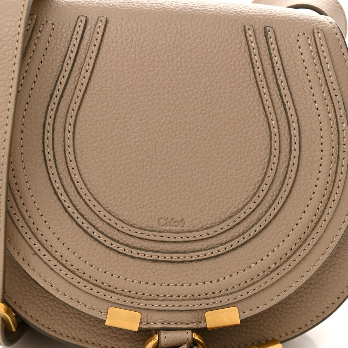 Grained Calfskin Small Marcie Saddle Bag  Boyish Brown