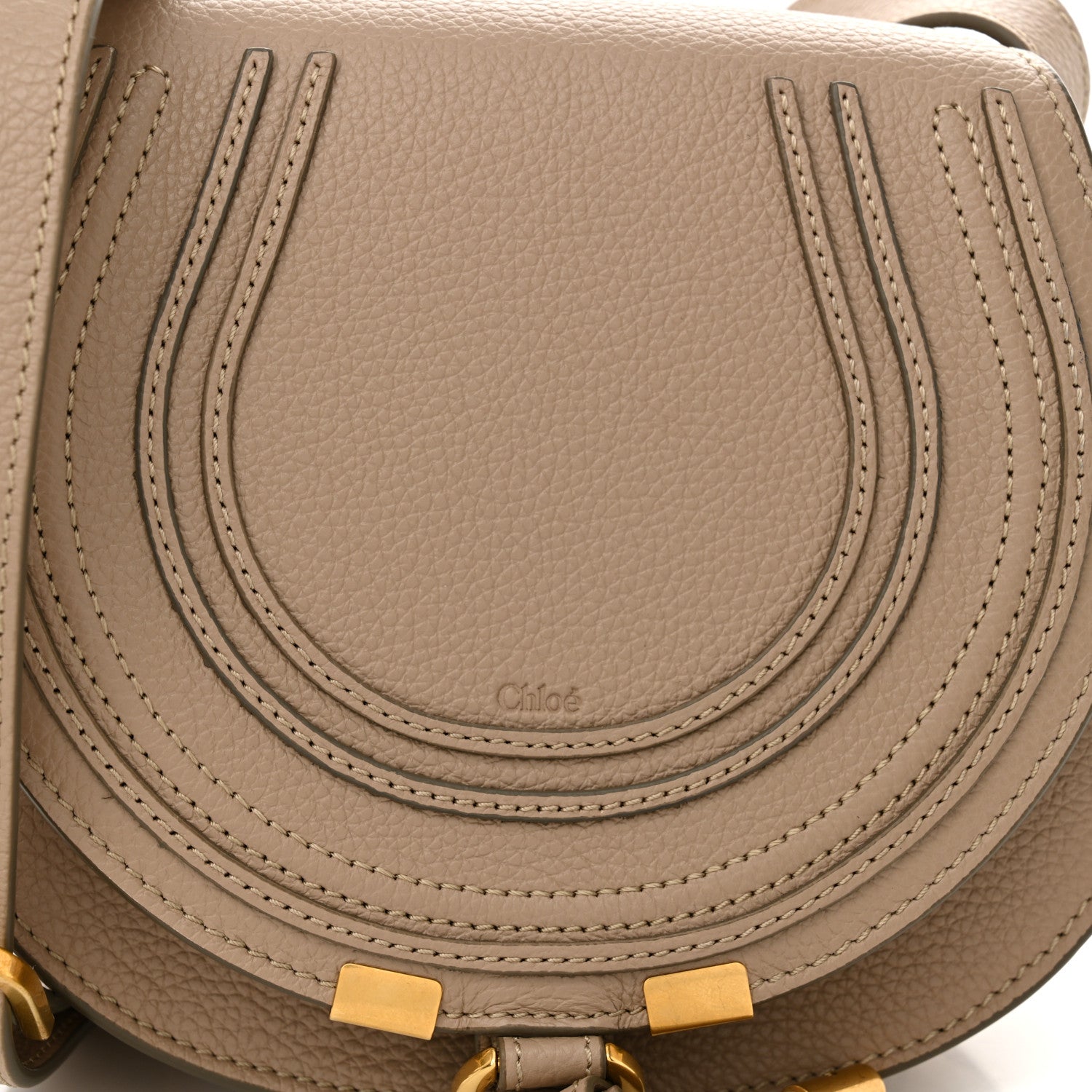 Chloe Grained Calfskin Small Marcie Saddle Bag  Boyish Brown 7 of 9