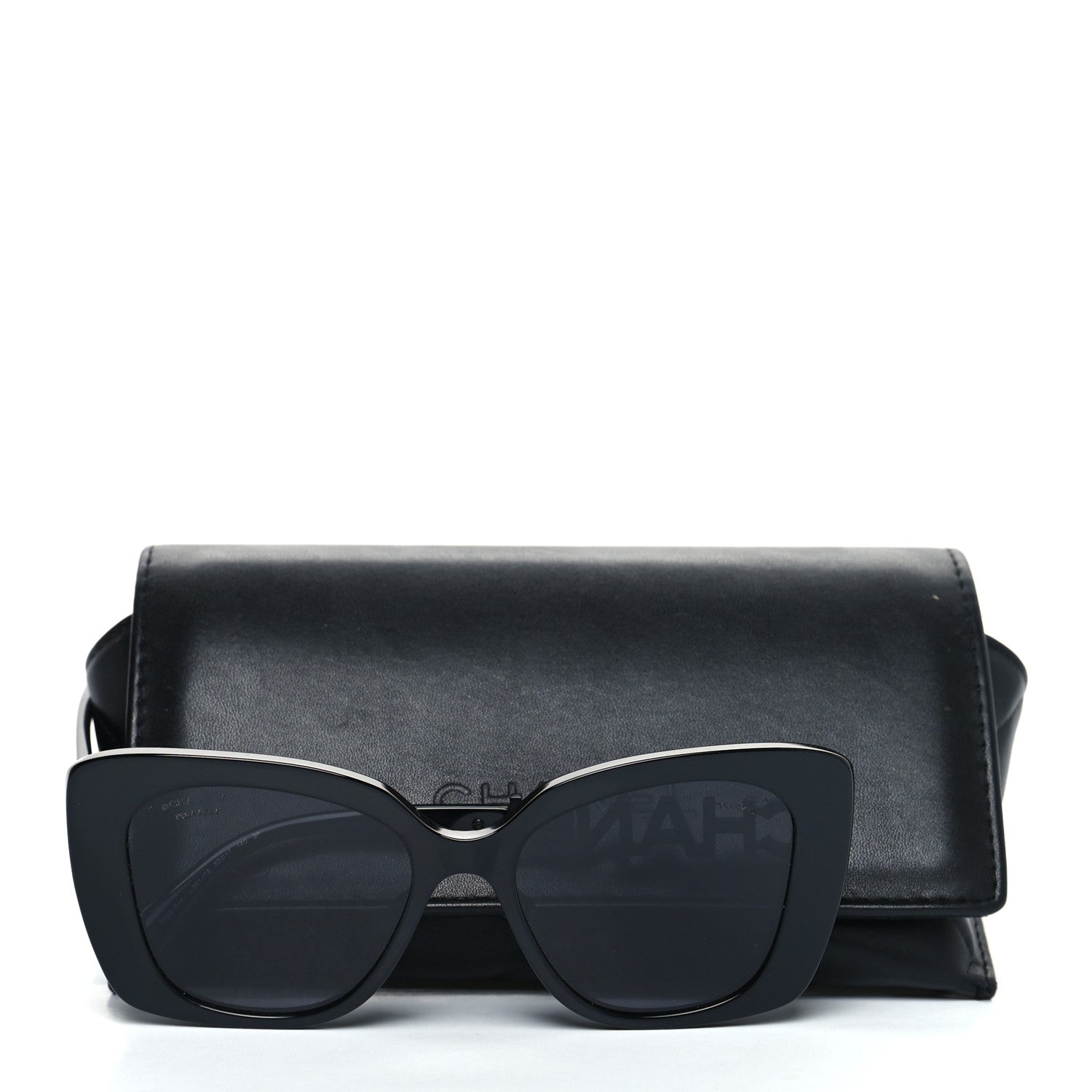 Chanel Acetate Strass Polarized Square Sunglasses 5422-B Black 8 of 8